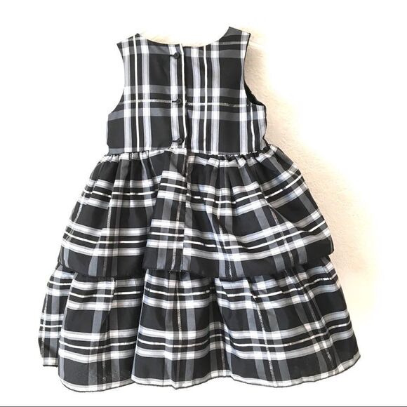 Marmellata Classic plaid tiered dress size 4T - Picture 4 of 9